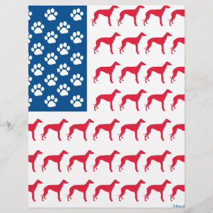 Patriotic Greyhound Dog