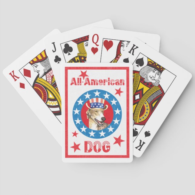 Patriotic Greyhound Playing Cards (Back)