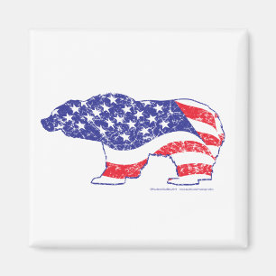 Patriotic-Grizzly-distress Magnet