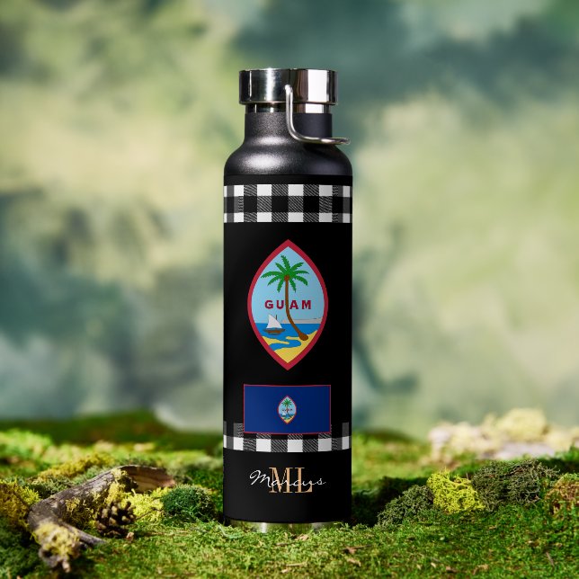 Patriotic Guam Vacuum Insulated, Guam Flag Water Bottle (Outdoor)