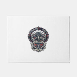Patriotic Guardian Mask Freedom Military Inspired  Doormat