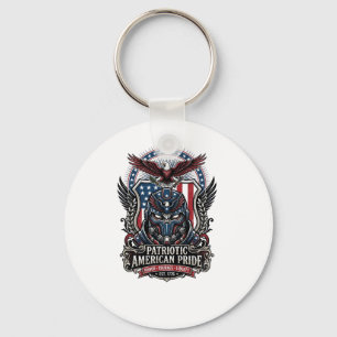 Patriotic Guardian Mask Freedom Military Inspired Keychain