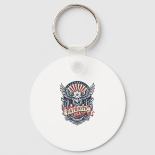 Patriotic Guardian Mask Freedom Military Inspired Keychain