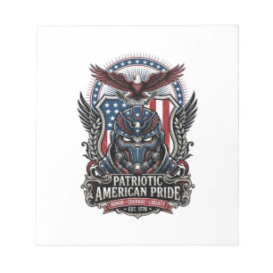 Patriotic Guardian Mask Freedom Military Inspired  Notepad