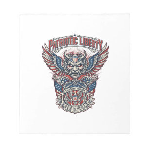 Patriotic Guardian Mask Freedom Military Inspired  Notepad