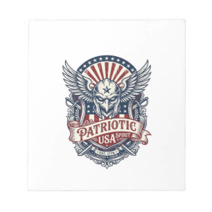 Patriotic Guardian Mask Freedom Military Inspired  Notepad