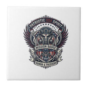 Patriotic Guardian Mask Freedom Military Inspired Tile