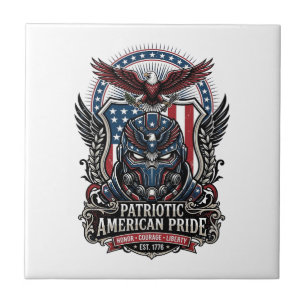 Patriotic Guardian Mask Freedom Military Inspired Tile