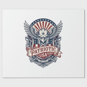 Patriotic Guardian Mask Freedom Military Inspired Wrapping Paper