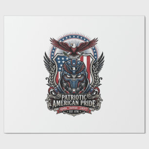 Patriotic Guardian Mask Freedom Military Inspired Wrapping Paper