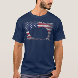 Patriotic Guinea Pig American Flag Cool Guinea Pig T-Shirt