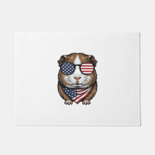 Patriotic Guinea Pig Vintage Engraving Doormat