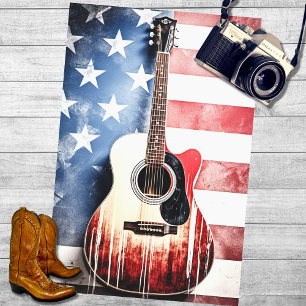 Patriotic Guitar 1 Decoupage Paper