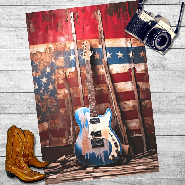 Patriotic Guitar 2 Decoupage Paper (Creator Uploaded)