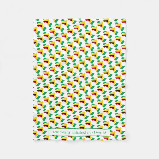 Patriotic GUYANA FLAG Fleece Blanket (Front)