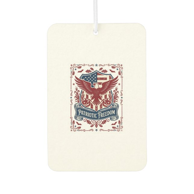 Patriotic Halloween Vector Graphic Tee Air Freshener (Front)