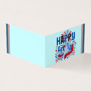 Patriotic Happy 4th of July Celebration Design Business Card