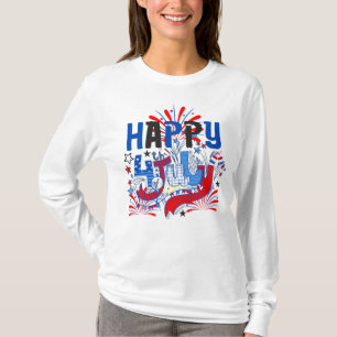 Patriotic Happy 4th of July Celebration Design T-Shirt