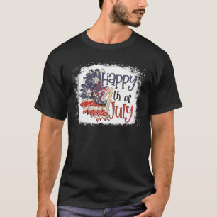 Patriotic Happy 4th of July Sunflower US USA Ameri T-Shirt