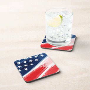 Patriotic Hard Plastic Coasters