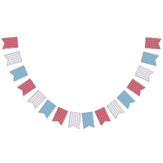 Patriotic Heart Bunting Flags