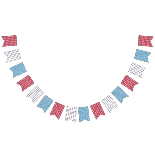 Patriotic Heart Bunting Flags (All)