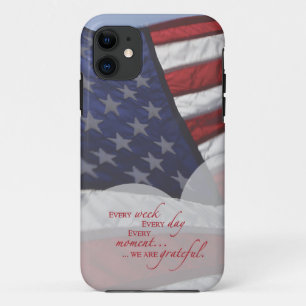 Patriotic Heart Flag, Military Appreciation iPhone 11 Case