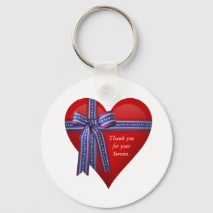 Patriotic Heart graphic Keychain