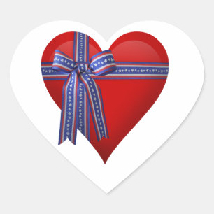 Patriotic Heart graphic Sticker