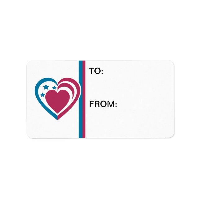 Patriotic Heart Label (Front)