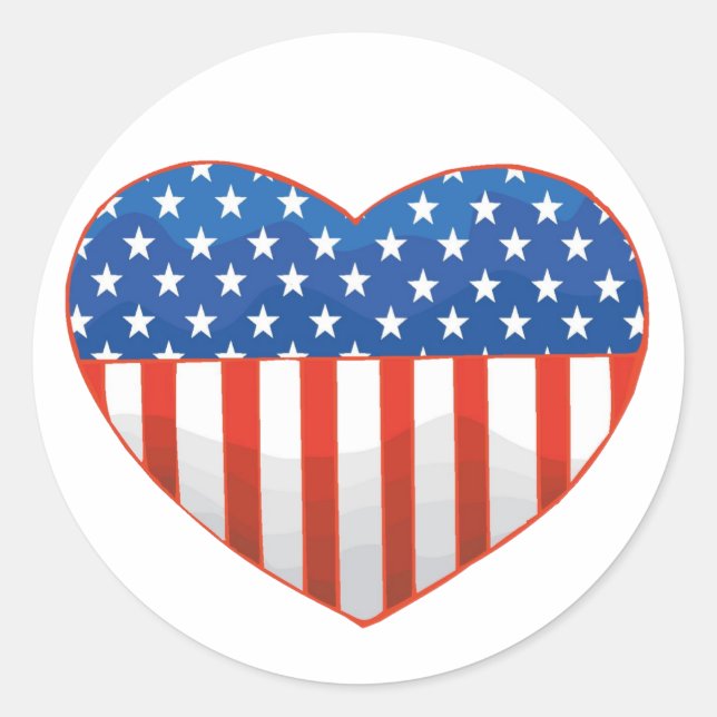 Patriotic Heart stickers (Front)