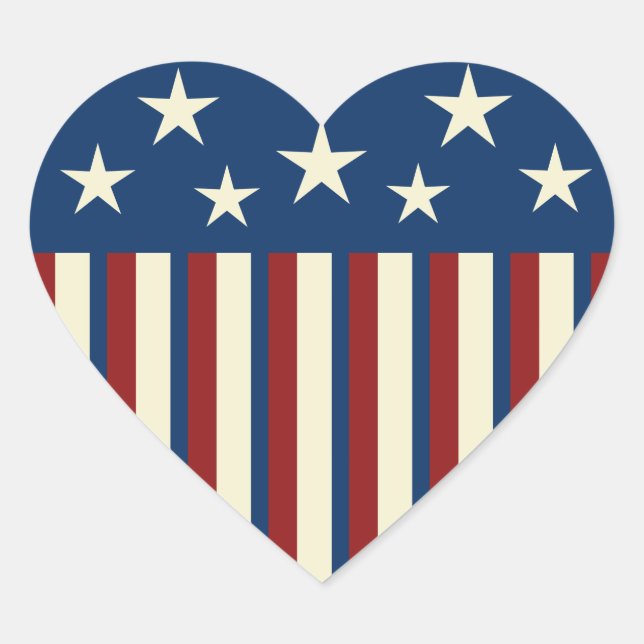 Patriotic Heart Stickers (Front)