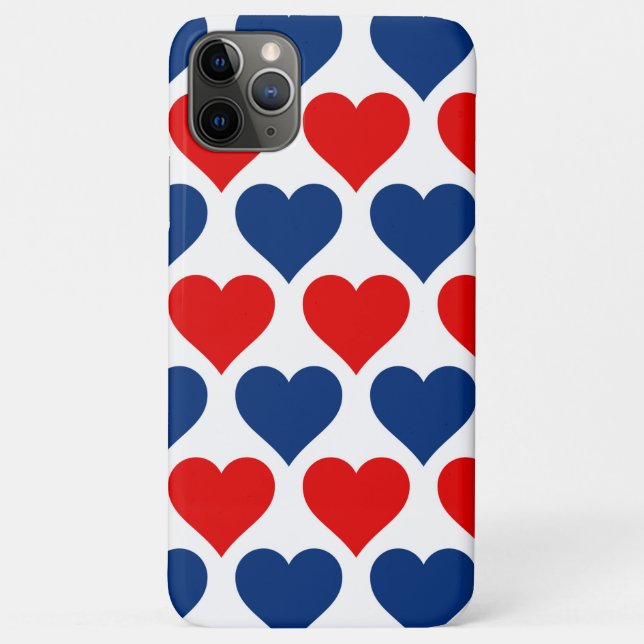 Patriotic Hearts Design Case-Mate iPhone Case (Back)