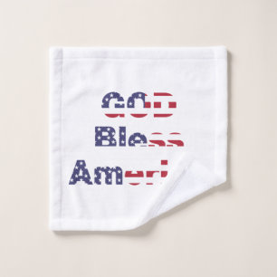 Patriotic Heritage Bath Towel - Bold God Bless USA