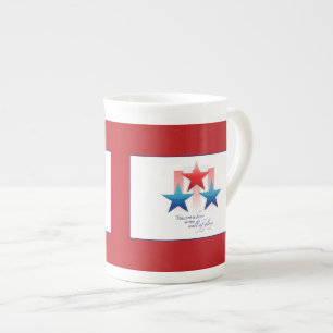 Patriotic Hero Wall of Glory, Thank You Military Bone China Mug