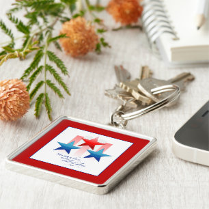 Patriotic Hero Wall of Glory, Thank You Military Keychain