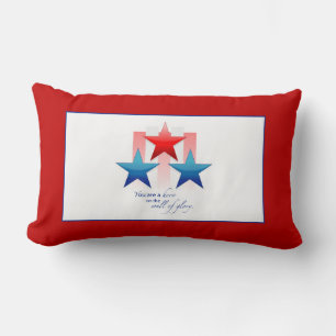 Patriotic Hero Wall of Glory, Thank You Military Lumbar Pillow