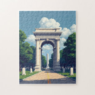 Patriotic Hidden Picture Mosaic Activity Game for  Jigsaw Puzzle