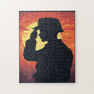 Patriotic Hidden Picture Mosaic Activity Game for  Jigsaw Puzzle