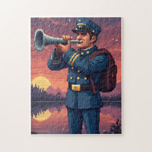Patriotic Hidden Picture Mosaic Activity Game for  Jigsaw Puzzle