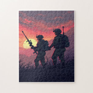 Patriotic Hidden Picture Mosaic Activity Game for  Jigsaw Puzzle