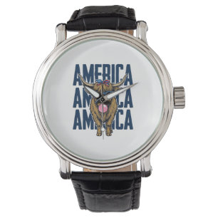 Patriotic Highland Cow America Vintage T-Shirt Des Watch
