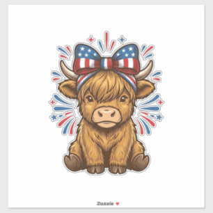 Patriotic Highland Cow Bow Vector Design (2)_1