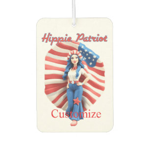 Patriotic Hippie Girl Thunder_Cove Air Freshener