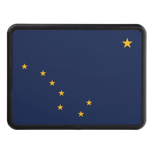 Patriotic hitch cover with Flag of Alaska (Front)