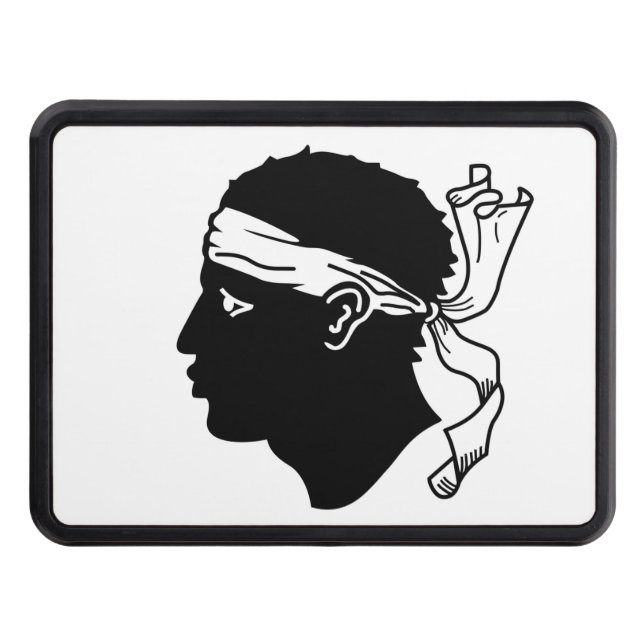 Patriotic hitch cover with Flag of Corsica (Front)