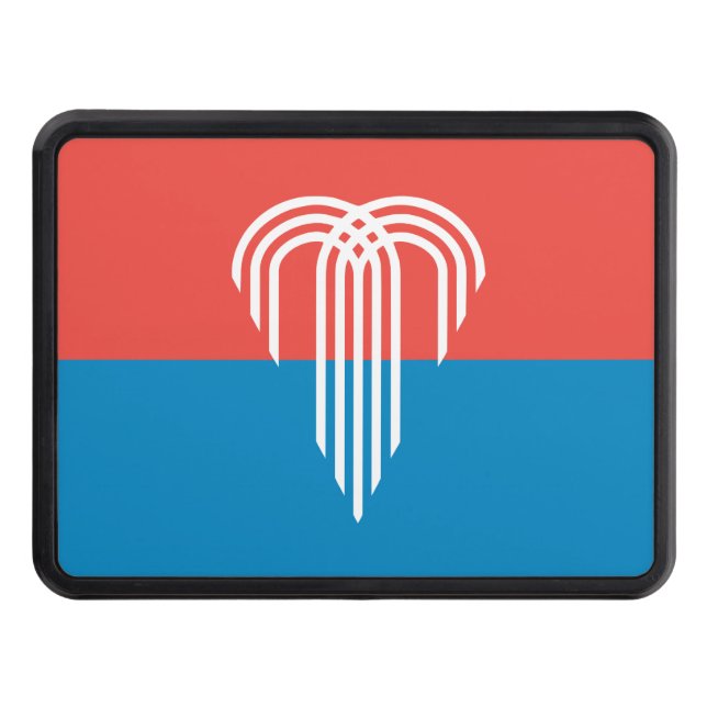 Patriotic hitch cover with Flag of Kansas City (Front)