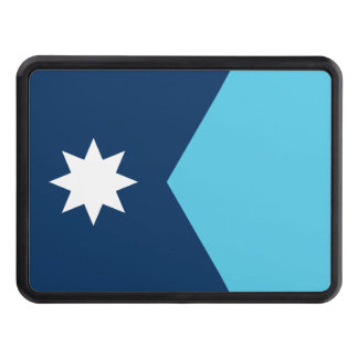 Patriotic hitch cover with Flag of Minnesota, USA