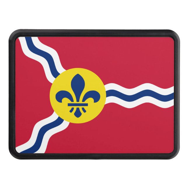 Patriotic hitch cover with Flag of St. Louis (Front)