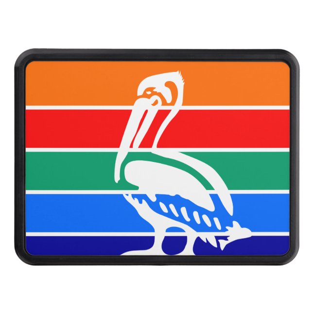 Patriotic hitch cover with Flag of St. Petersburg (Front)